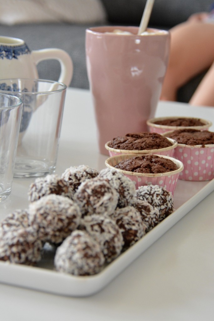 Glutenfria chokladmuffins med daimsmak